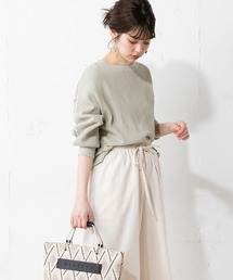 natural couture | 春カラーワッフルプルオーバー(Tシャツ/カットソー)