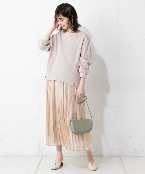 natural couture（ナチュラルクチュール）の「春カラーワッフルプルオーバー（Tシャツ/カットソー・レディース・ブラック/ベージュ/オフホワイト/ミント・FREE）」の10枚目の写真