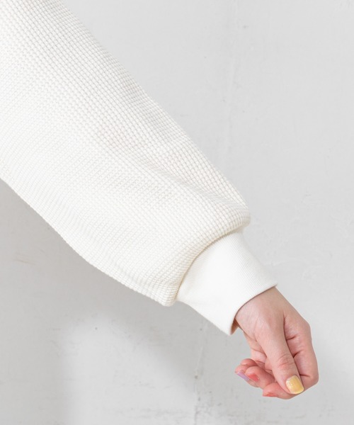 natural couture（ナチュラルクチュール）の「春カラーワッフルプルオーバー（Tシャツ/カットソー・レディース・ブラック/ベージュ/オフホワイト/ミント・FREE）」の7枚目の写真