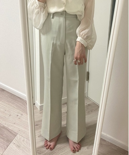 Heather(ヘザー)の「スリムフィットスラックス3 883929(スラックス・レディース・ブラック/アイボリー/ホワイト系その他/イエロー系その他/ピンク系その他/キャメル/グリーン/ホワイト系その他6/ブルー系その他・S/M/L)」の3枚目の写真