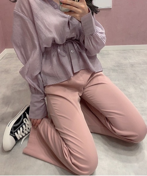 Heather(ヘザー)の「スリムフィットスラックス3 883929(スラックス・レディース・ブラック/アイボリー/ホワイト系その他/イエロー系その他/ピンク系その他/キャメル/グリーン/ホワイト系その他6/ブルー系その他・S/M/L)」の9枚目の写真