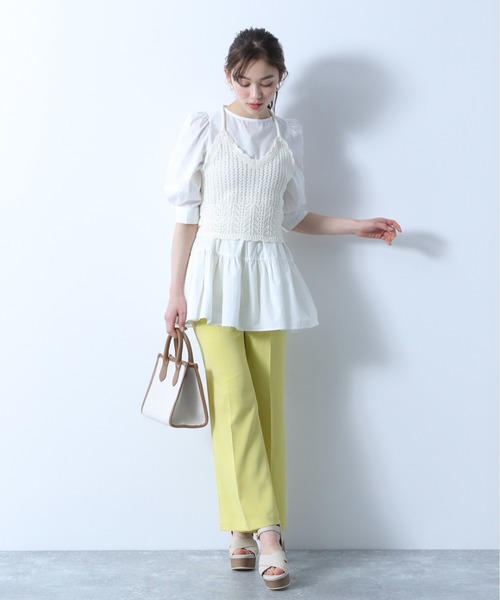 Heather(ヘザー)の「スリムフィットスラックス3 883929(スラックス・レディース・ブラック/アイボリー/ホワイト系その他/イエロー系その他/ピンク系その他/キャメル/グリーン/ホワイト系その他6/ブルー系その他・S/M/L)」の13枚目の写真