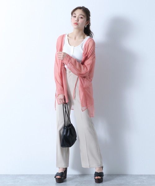 Heather(ヘザー)の「スリムフィットスラックス3 883929(スラックス・レディース・ブラック/アイボリー/ホワイト系その他/イエロー系その他/ピンク系その他/キャメル/グリーン/ホワイト系その他6/ブルー系その他・S/M/L)」の10枚目の写真