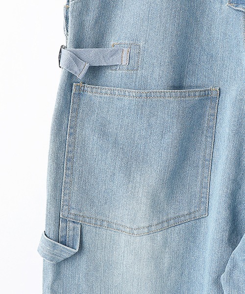 Purple&Yellow（パープルアンドイエロー）の「【大人気商品！】 デニム オーバーオール つなぎ ［ユニセックス〕（サロペット/オーバーオール・メンズ・インディゴブルー/その他・MEDIUM/SMALL/LARGE）」の6枚目の写真