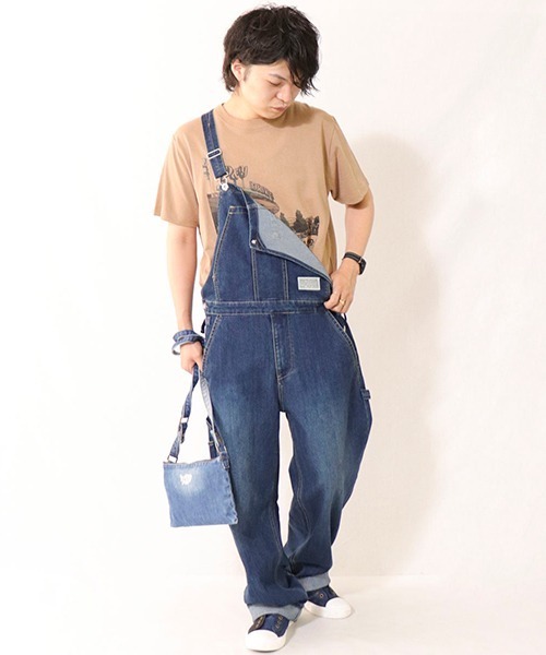 Purple&Yellow（パープルアンドイエロー）の「【大人気商品！】 デニム オーバーオール つなぎ ［ユニセックス〕（サロペット/オーバーオール・メンズ・インディゴブルー/その他・MEDIUM/SMALL/LARGE）」の13枚目の写真