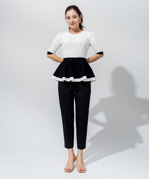 JENNE(ジェンヌ)の「コンフォーダブルスラックス(スラックス・レディース・ブラック/ピンク・S/M/L/FREE/XL)」の5枚目の写真