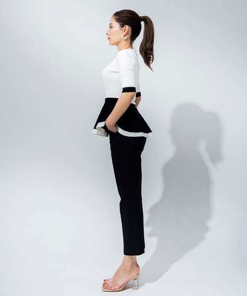 JENNE(ジェンヌ)の「コンフォーダブルスラックス(スラックス・レディース・ブラック/ピンク・S/M/L/FREE/XL)」の7枚目の写真