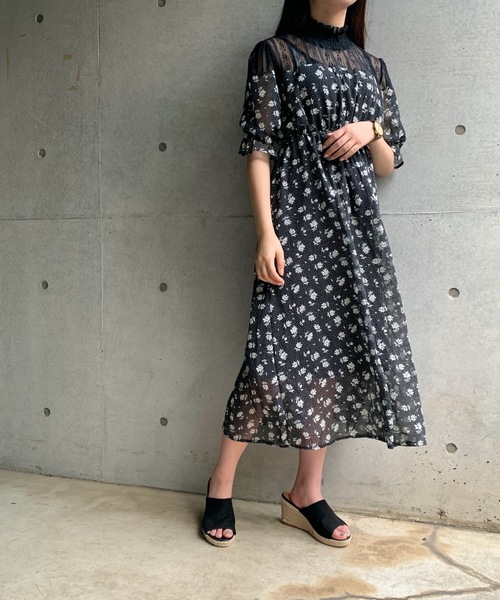 FUN.TRINITY（ファン トリニティー）の「キリカエレースワンピース（ワンピース・レディース・ブラック/ベージュ/ミント/ホワイト系その他/ブラック系その他・M）」の4枚目の写真