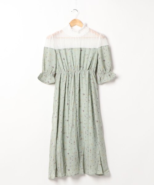 FUN.TRINITY（ファン トリニティー）の「キリカエレースワンピース（ワンピース・レディース・ブラック/ベージュ/ミント/ホワイト系その他/ブラック系その他・M）」の7枚目の写真