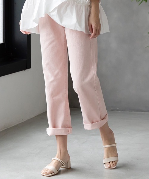 MODE ROBE（モードローブ）の「カラーデニムパンツ（デニムパンツ・レディース・グレー/ピンク/ブルー・S/M/L）」の3枚目の写真