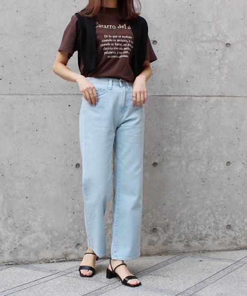 MODE ROBE（モードローブ）の「カラーデニムパンツ（デニムパンツ・レディース・グレー/ピンク/ブルー・S/M/L）」の2枚目の写真