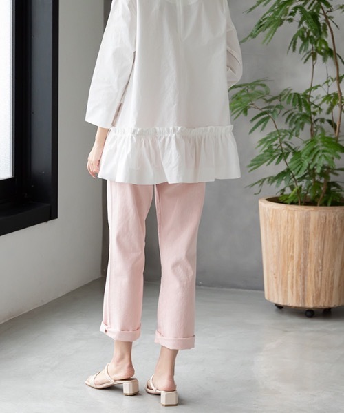 MODE ROBE（モードローブ）の「カラーデニムパンツ（デニムパンツ・レディース・グレー/ピンク/ブルー・S/M/L）」の11枚目の写真