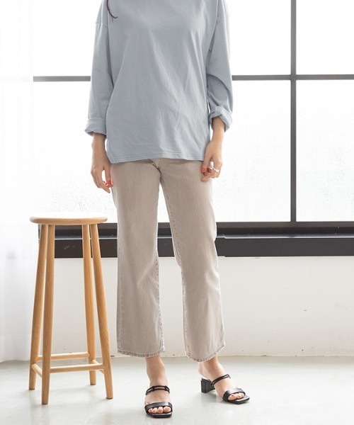 MODE ROBE（モードローブ）の「カラーデニムパンツ（デニムパンツ・レディース・グレー/ピンク/ブルー・S/M/L）」の6枚目の写真