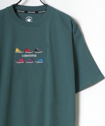 CONVERSE/コンバース ビッグシルエット カラフル シューズ ロゴ ワンポイント刺繍 Tシャツ