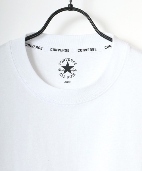 CONVERSE(コンバース)の「CONVERSE/コンバース ビッグシルエット カラフル シューズ ロゴ ワンポイント刺繍 Tシャツ(Tシャツ/カットソー・メンズ・ホワイト/ベージュ/ブルーグリーン/ブラック/ライトグレー/パープル/サックスブルー/グレイッシュベージュ/ベージュ系その他/ホワイト系その他/ブラック系その他/グリーン系その他・M/L/LL)」の22枚目の写真