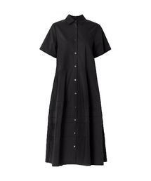 ルシェルブルー シャツワンピース 黒 LE CIEL BLEU（ルシェルブルー）の「Collar Zip Up Dress