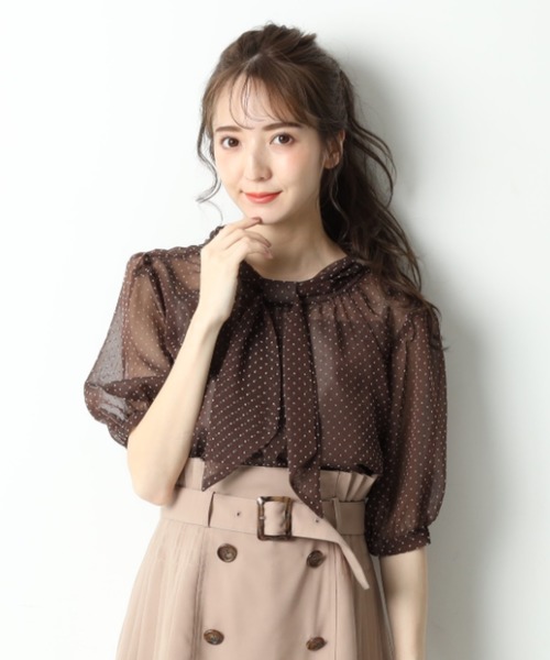 Rirandture - リランドチュールスカーフ風ボウタイブラウス新品タグ付き Rirandture スカーフ風ボウタイブラウス （ブラック