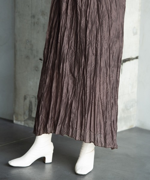 Aunt Marie's（アントマリーズ）の「【低身長向けSサイズ有】 ワッシャーロングスリーブワンピース /AUNT MARIE'S（ワンピース・レディース・ブラウン/ベージュ/モカ/ブラック・MEDIUM/SMALL）」の11枚目の写真