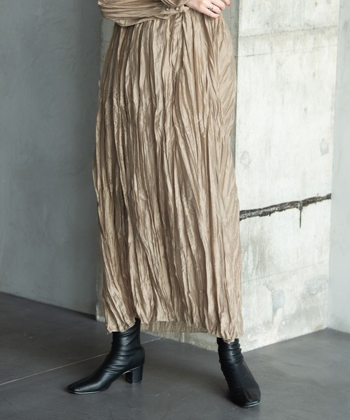 Aunt Marie's（アントマリーズ）の「【低身長向けSサイズ有】 ワッシャーロングスリーブワンピース /AUNT MARIE'S（ワンピース・レディース・ブラウン/ベージュ/モカ/ブラック・MEDIUM/SMALL）」の19枚目の写真