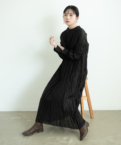セール】【低身長向けSサイズ有】 ワッシャーロングスリーブ