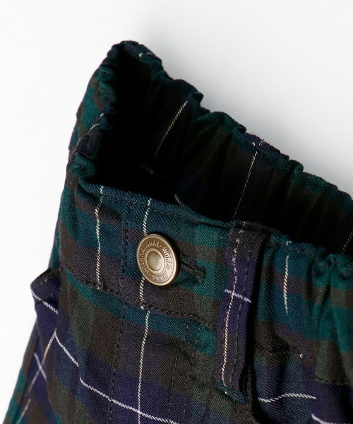 BRANSHES（ブランシェス）の「プレミアムストレッチチェック柄パンツ（その他パンツ・キッズ・グリーン/ベージュ・90cm/100cm/110cm/120cm/140cm/130cm/150cm）」の9枚目の写真