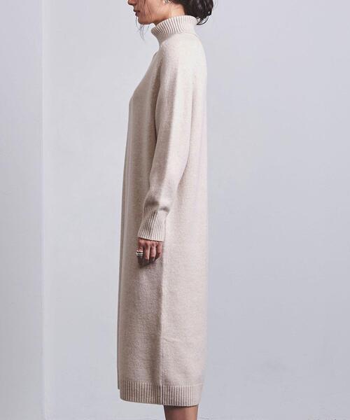 UNITED ARROWS - UNITED ARROWS(ユナイテッドアローズ) 長袖セーター レディース - ベージュ タートルネック UNITED ARROWS / ユナイテッドアローズ | UWMSC ビッグ