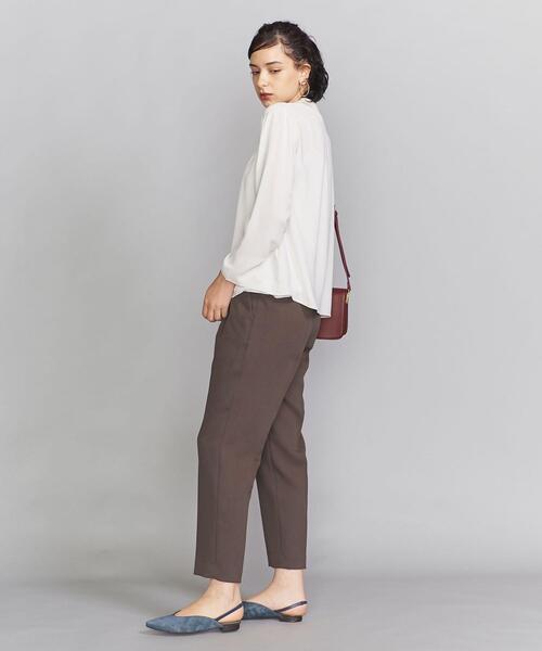 BEAUTY&YOUTH UNITED ARROWS（ビューティーアンドユースユナイテッドアローズ）の「BY レーヨンブレンドテーパードパンツ ◆（その他パンツ・レディース・ダークブラウン/ブラック/ナチュラル・SMALL/LARGE/MEDIUM）」の17枚目の写真
