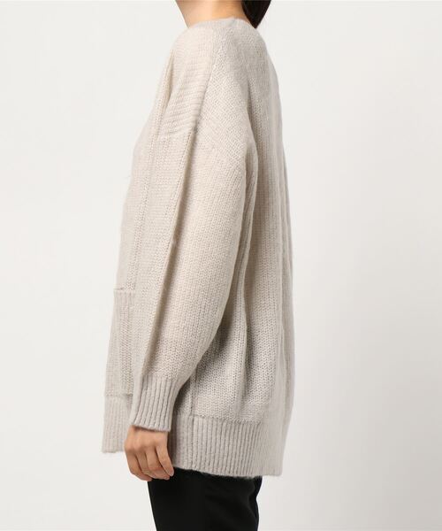 LOWRYS FARM（ローリーズファーム）の「モヘヤＶネックカーディガンＬＳ　894974（カーディガン/ボレロ・レディース・ダークブラウン/グレー/グリーン・FREE）」の16枚目の写真