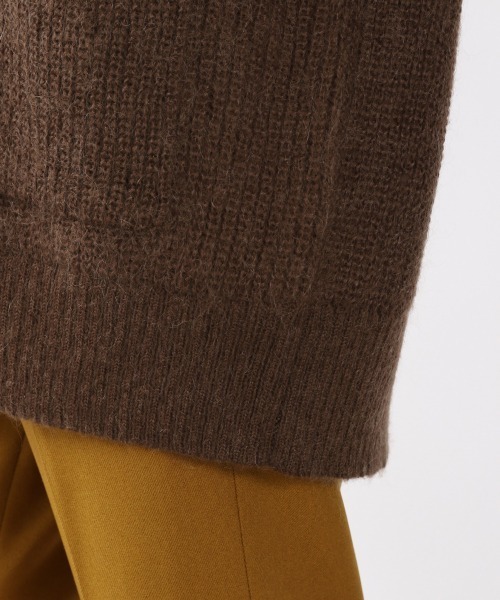 LOWRYS FARM（ローリーズファーム）の「モヘヤＶネックカーディガンＬＳ　894974（カーディガン/ボレロ・レディース・ダークブラウン/グレー/グリーン・FREE）」の12枚目の写真