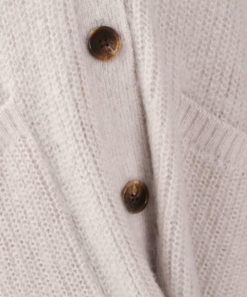 LOWRYS FARM（ローリーズファーム）の「モヘヤＶネックカーディガンＬＳ　894974（カーディガン/ボレロ・レディース・ダークブラウン/グレー/グリーン・FREE）」の18枚目の写真