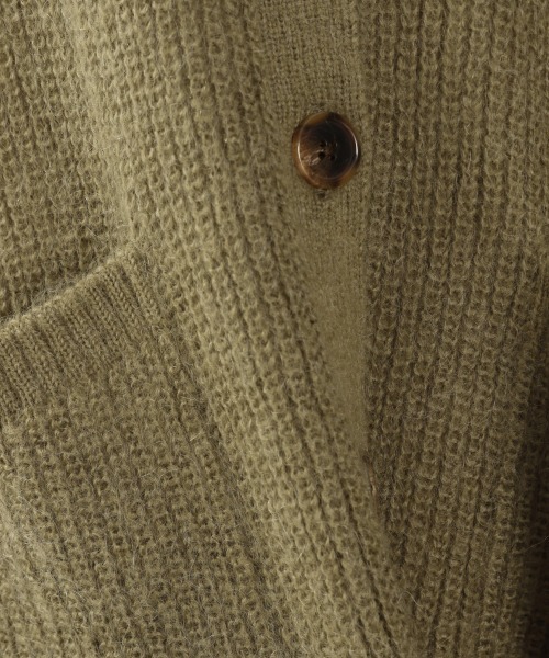 LOWRYS FARM（ローリーズファーム）の「モヘヤＶネックカーディガンＬＳ　894974（カーディガン/ボレロ・レディース・ダークブラウン/グレー/グリーン・FREE）」の5枚目の写真