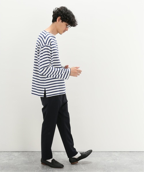 Tシャツ カットソー Edifice エディフィス のtシャツ カットソー リラックスバスクボーダー を購入できます Edificeリラックスバスクボーダー 通販 人気