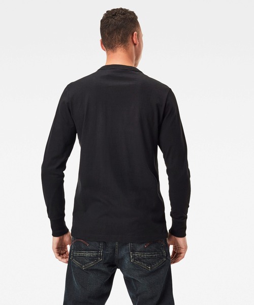 G-STAR（ジースター）の「Utility Pocket Logo T-Shirt/ワンポイント/ロンT（Tシャツ/カットソー・メンズ・ダークブラック/ホワイト・SMALL/MEDIUM/LARGE/X-SMALL/X-LARGE/XX-SMALL）」の7枚目の写真