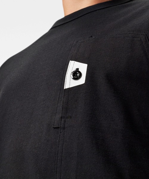 G-STAR（ジースター）の「Utility Pocket Logo T-Shirt/ワンポイント/ロンT（Tシャツ/カットソー・メンズ・ダークブラック/ホワイト・SMALL/MEDIUM/LARGE/X-SMALL/X-LARGE/XX-SMALL）」の8枚目の写真