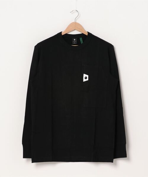 G-STAR（ジースター）の「Utility Pocket Logo T-Shirt/ワンポイント/ロンT（Tシャツ/カットソー・メンズ・ダークブラック/ホワイト・SMALL/MEDIUM/LARGE/X-SMALL/X-LARGE/XX-SMALL）」の19枚目の写真