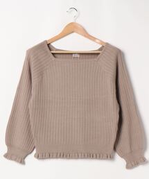 flower | スクエアフリルリブニット(ニット/セーター)