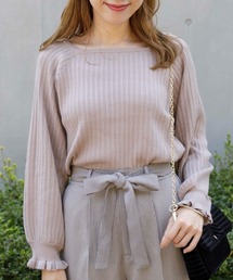 flower | スクエアフリルリブニット(ニット/セーター)