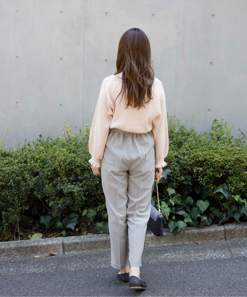 flower（フラワー）の「スクエアフリルリブニット（ニット/セーター・レディース・ベージュ/ピンク/アイボリー・FREE）」の17枚目の写真