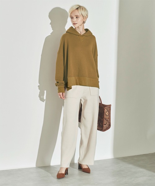 titivate（ティティベイト）の「ﾘﾗｯｸｽｿﾌﾄｶｯﾄｿｰﾌｰﾄﾞﾊﾟｰｶｰ（パーカー・レディース・ブラック/オリーブ/ブラウン系その他/グレイッシュベージュ・FREE）」の16枚目の写真