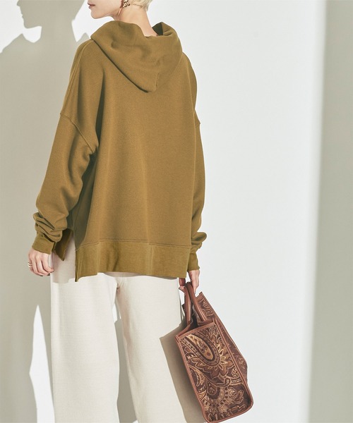 titivate（ティティベイト）の「ﾘﾗｯｸｽｿﾌﾄｶｯﾄｿｰﾌｰﾄﾞﾊﾟｰｶｰ（パーカー・レディース・ブラック/オリーブ/ブラウン系その他/グレイッシュベージュ・FREE）」の21枚目の写真