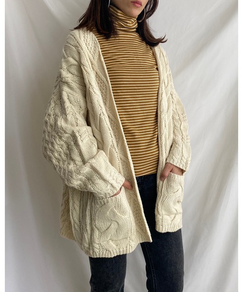 She's Closet(シーズクローゼット)の「裏起毛ハイネックボーダーカットソー(Tシャツ/カットソー・レディース・ホワイト/ブラック/グレー/キャメル・FREE)」の6枚目の写真
