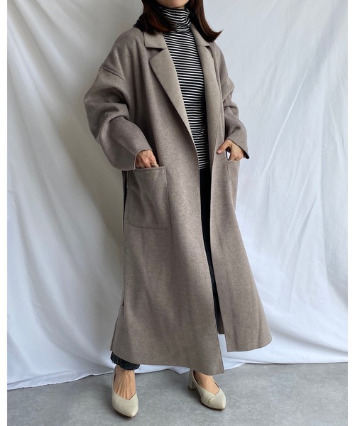 She's Closet(シーズクローゼット)の「裏起毛ハイネックボーダーカットソー(Tシャツ/カットソー・レディース・ホワイト/ブラック/グレー/キャメル・FREE)」の14枚目の写真