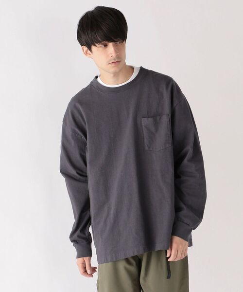 LOS ANGELES APPAREL(ロサンゼルスアパレル)の「【SHIPS any別注】LOS ANGELES APPAREL: 8.5オンス ヘビーウェイト ポケット ロンT◇(Tシャツ/カットソー・メンズ・ホワイト/ダークグレー/ライトグリーン/マスタード・SMALL/MEDIUM/LARGE/X-LARGE)」の15枚目の写真