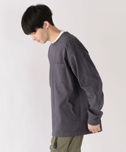 LOS ANGELES APPAREL(ロサンゼルスアパレル)の「【SHIPS any別注】LOS ANGELES APPAREL: 8.5オンス ヘビーウェイト ポケット ロンT◇(Tシャツ/カットソー・メンズ・ホワイト/ダークグレー/ライトグリーン/マスタード・SMALL/MEDIUM/LARGE/X-LARGE)」の14枚目の写真
