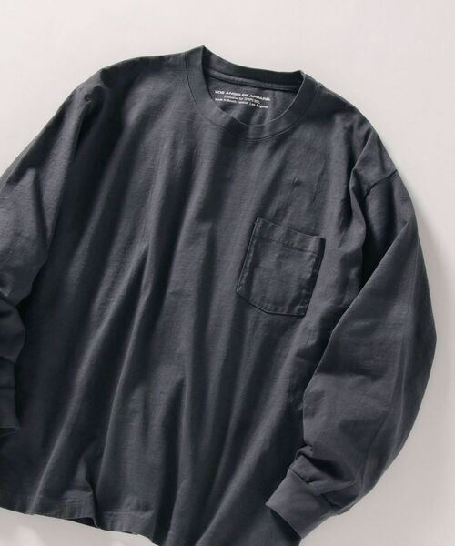 LOS ANGELES APPAREL(ロサンゼルスアパレル)の「【SHIPS any別注】LOS ANGELES APPAREL: 8.5オンス ヘビーウェイト ポケット ロンT◇(Tシャツ/カットソー・メンズ・ホワイト/ダークグレー/ライトグリーン/マスタード・SMALL/MEDIUM/LARGE/X-LARGE)」の6枚目の写真