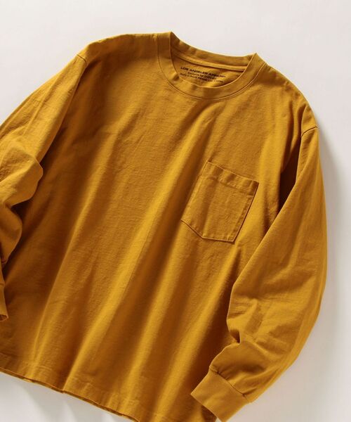 LOS ANGELES APPAREL(ロサンゼルスアパレル)の「【SHIPS any別注】LOS ANGELES APPAREL: 8.5オンス ヘビーウェイト ポケット ロンT◇(Tシャツ/カットソー・メンズ・ホワイト/ダークグレー/ライトグリーン/マスタード・SMALL/MEDIUM/LARGE/X-LARGE)」の5枚目の写真