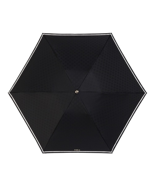 【晴雨兼用】FURLAフルラ ジャガードグログラン折りたたみ傘 FURLA（フルラ）の「晴雨兼用折りたたみ日傘 ジャガード