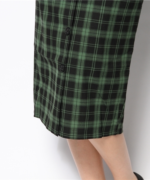 AZUL by moussy（アズールバイマウジー）の「オーバーチェックペンシルSK（スカート・レディース・グリーン系その他/ブラック×レッド・MEDIUM/SMALL）」の8枚目の写真