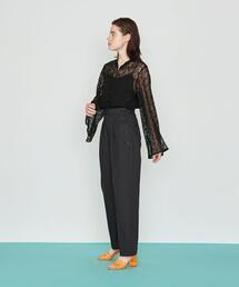 AEWEN MATOPH | ＜AEWEN MATOPH（イウエン マトフ）＞エンブロイダリー スリットスリーブ ロングシャツ(シャツ/ブラウス)
