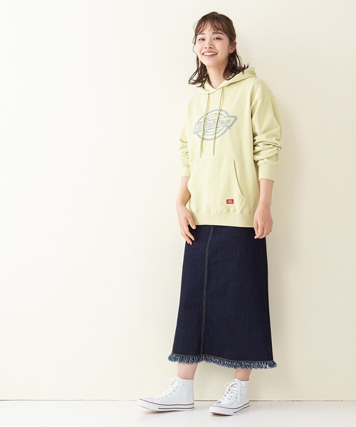 Dickies(ディッキーズ)の「【DICKIES/ディッキーズ】裏毛ロゴプリントパーカー ビッグロゴプリント(パーカー・レディース・ホワイト/ブラック/イエロー・MEDIUM/LARGE)」の15枚目の写真